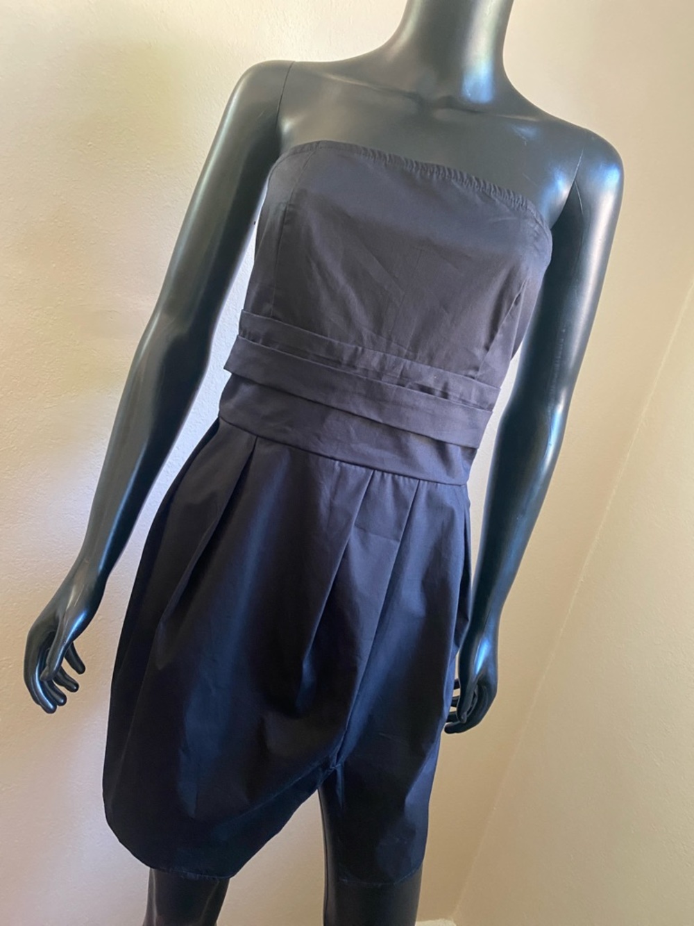 Fashion Nova Black Strapless Pleated Waist Dress NWTs
